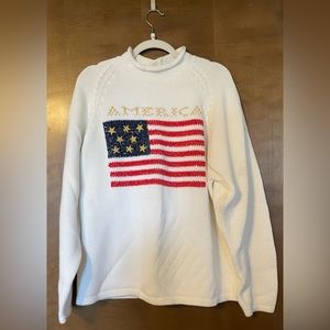 American Flag sweater from J•Crew. Medium to heavy sweater. Size Large